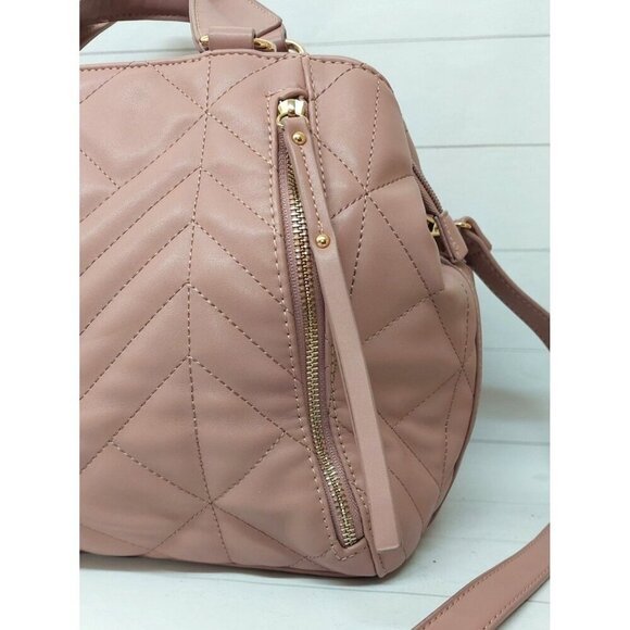 Urban Expressions Simon Satchel Vegan Leather Quilted Purse Large Dimensions: 12 - Picture 4 of 12